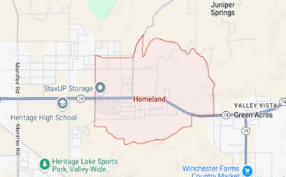 Homeland California Map