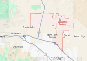 Desert Hot Springs CA Map