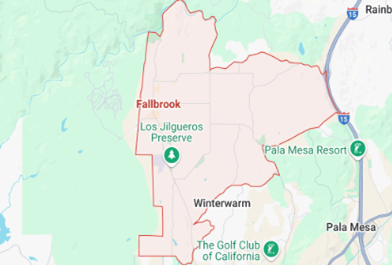 Fallbrook CA Map