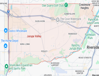 Jurupa Valley CA Map
