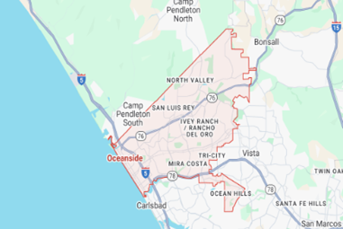 Oceanside CA Map
