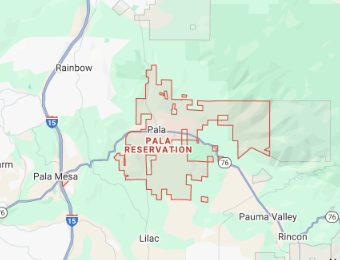 Pala Reservation CA Map