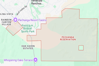 Pechanga Reservation CA Map