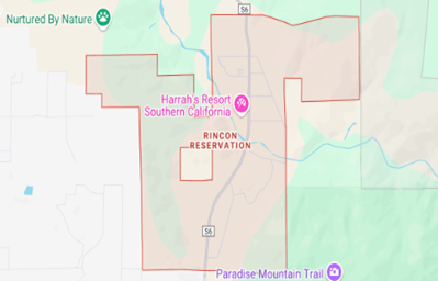 Rincon Reservation CA Map