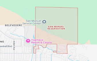 San Manuel Reservation CA Map