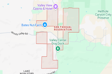 San Pasqual Reservation CA Map